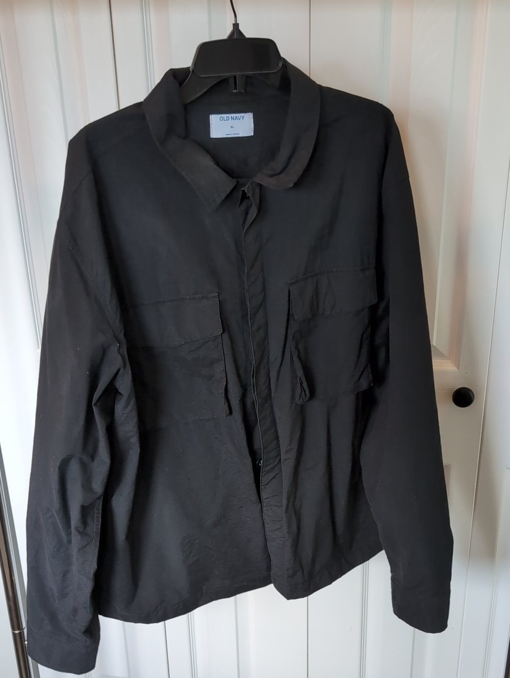 Old Navy Men's Black Lightweight Double Pocket Shirt